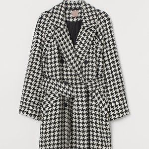 H&M+ Houndstooth-pattern Coat